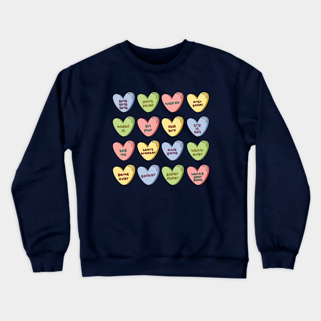 Hearts Crewneck Sweatshirt by RainbowAndJackson